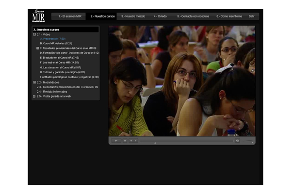 DVD publicitario Curso Intensivo MIR Asturias 2010